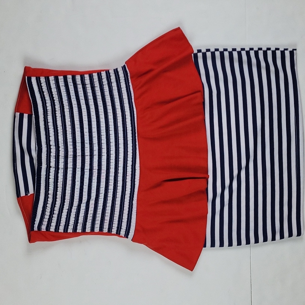 Vintage Basic Universal Strapless Peplum Mini Dre… - image 7